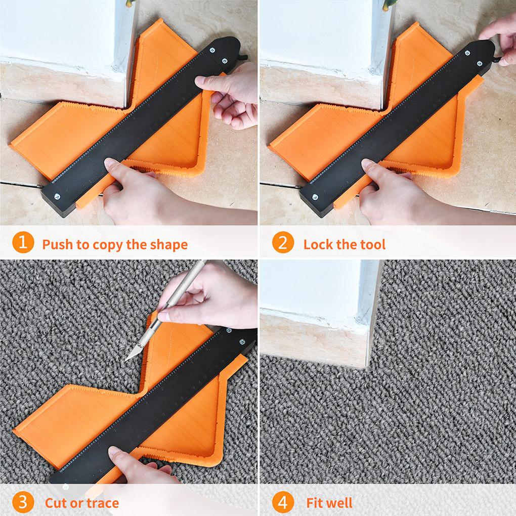 Shape Plastic Profile Gauge Irregular ABS Plastic Contour Gauge Profile Ruler Mark Measure Tool 6 Inch/10 Inch