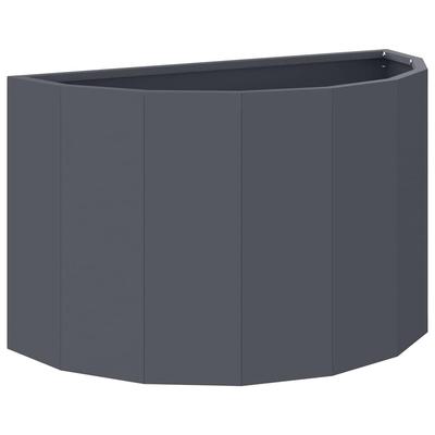 Planter Anthracite 60 X 30 X 35 Cm Steel