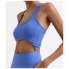 Export Cross-Border Yoga Intimates Women's Stripes with Chest Pad Bubble Wrap Cross Beauty Back Exercise Running Fitness Top Vest