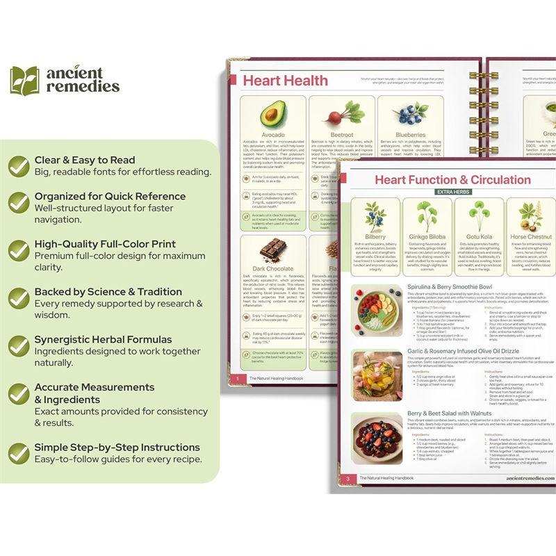 Podręcznik naturalnego leczenia Przewodnik w oprawie spiralnej na temat ziół leczniczych i naturalnych podręczników