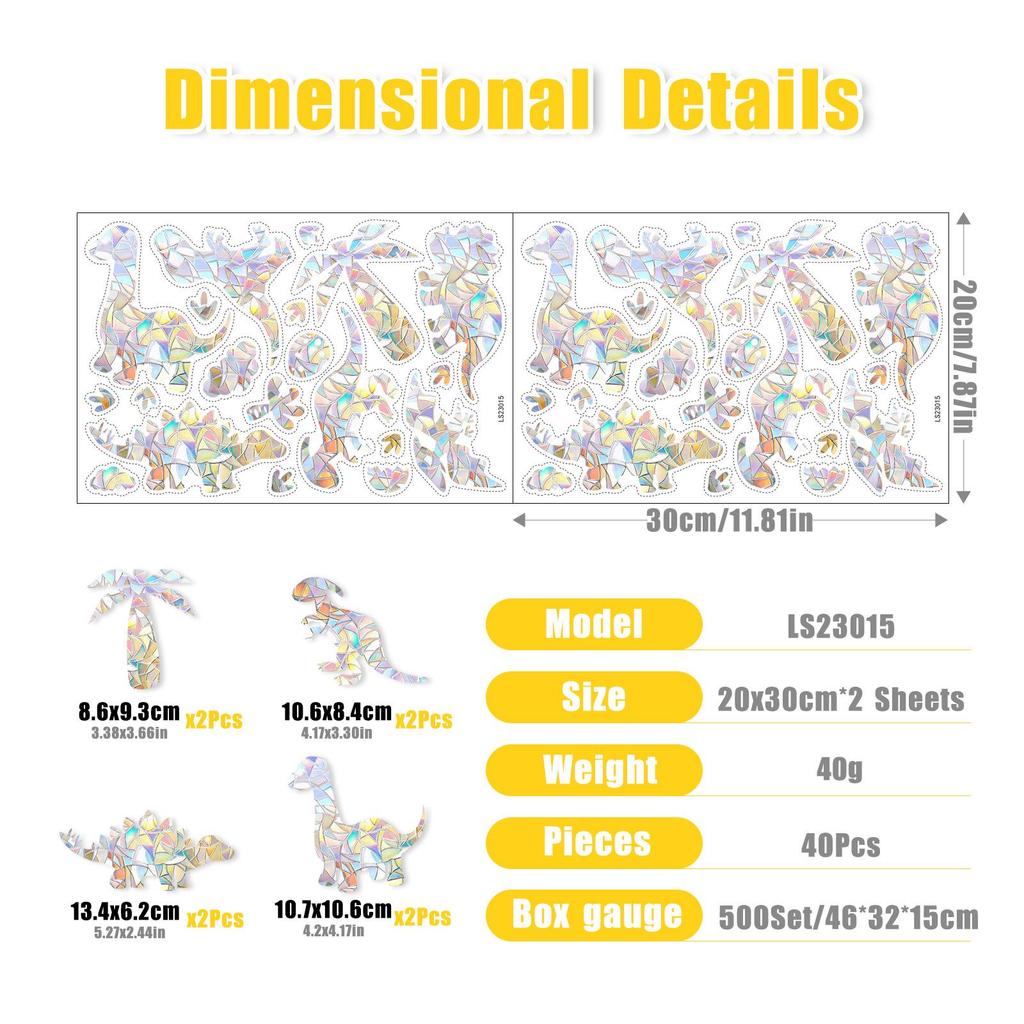 Colorful Rainbow Prism Butterfly Window Cling: Electrostatic Glass Decor & Sun Catcher