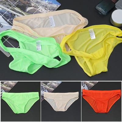 Seksi Boksörler Buz Ipek Külot Ipeksi Erkek İç Giyim Katı M-4XL Çabuk Kuruyan 10 Renk