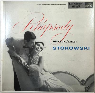 LP Record ENESCO  LISZT STOKOWSKI  Rhapsody LM1878 RCA VICTOR RED 1955 US Classical Used