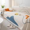 Spring Geometric Line Pattern Soft Sofa Towel Blankets Camping Picnic Anti-Cat Towel INS Cotton Scratch Protection Sofa Mat