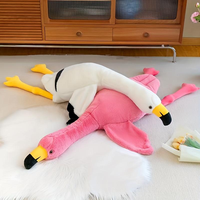 Gefülltes Plüsch-Flamingo-Spielzeug Stofftier Plüschtiere Simulation Flamingo Plüschkissen Schlafzimmerdeko Begleiten Schlaf Geschenk für Mädchen