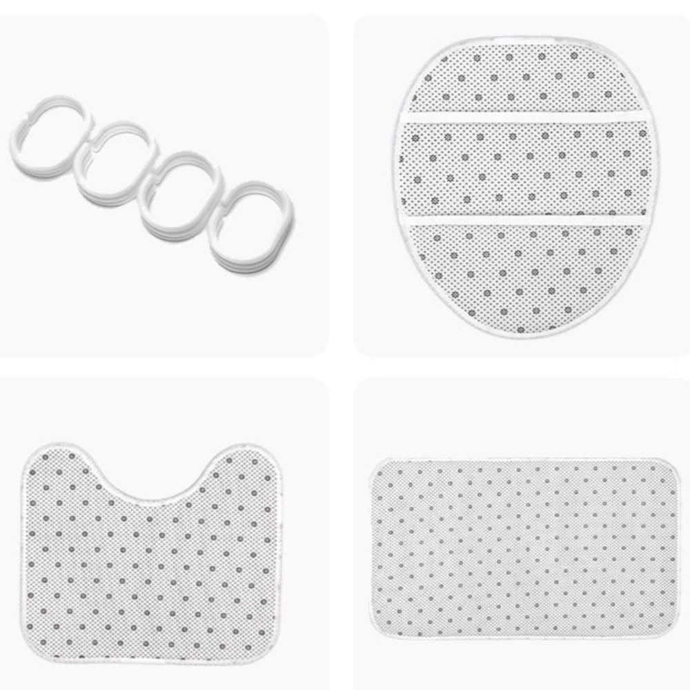 Waterproof and mildew-proof shower curtain for bathroom, dry and wet separation, shading and warm shower curtain four-piece set