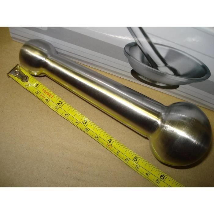 IBILI Mortar and Pestle - Stainless Steel - With Pestle - Ø 13.5 X H 7.5 Cm