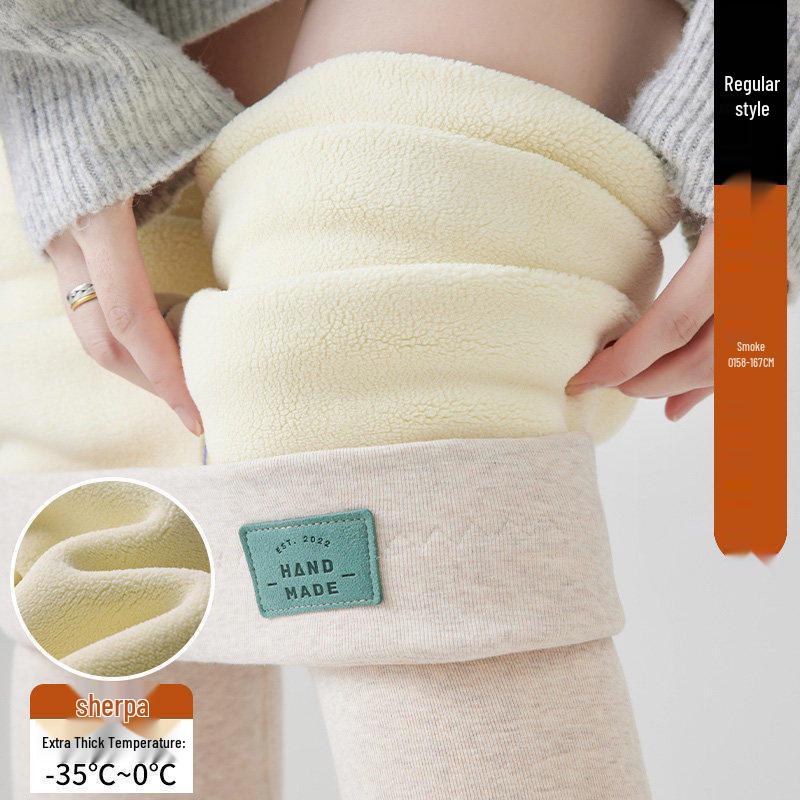 2025 New Winter Gray Plus Velvet Cotton Pants for Tall Women – Soft, Skin-Friendly, and Warm Base Layer