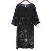 Haat Flower motif half-sleeve dress, women's, black, size 2, HA23FT548 dress 2 blackUsed