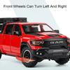 1:32 Mammoth RAM Alloy Miniature Model Diecast Pickup Toys with Sound Light Pull Back Doors Opened Metal Vehice for Boy Toy Gift