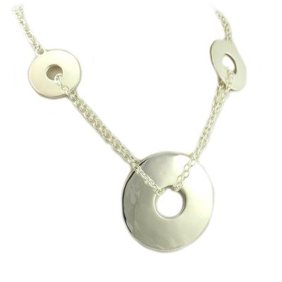 [Q7833] - Silver 'Cleopatra' Designer Necklace - 5.5 Cm