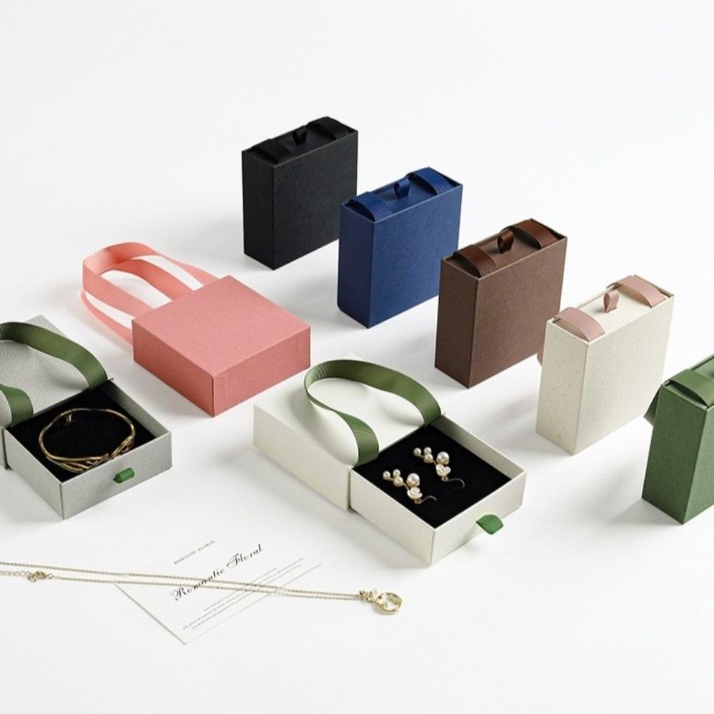 Portable Design Jewelry Packaging Box Drawer Style Jewelry Gift Box  For Wedding Gift