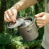 Leichte faltbare Reisetasse aus reinem Titan für Camping & Outdoor-Tee