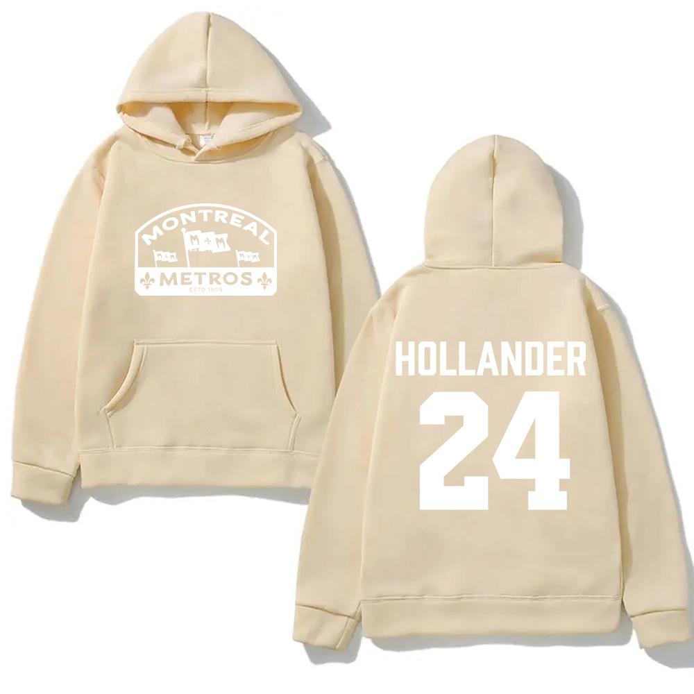 Shane Hollander 24 Montreal Metros Kapuzenpullover Heated Rivalry Grafikdruck Hoodie Locker Baumwolle Unisex Streetwear Merch Männer Frauen