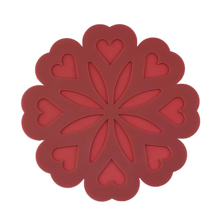 Blumen-Silikon-Wärmeisolationsmatte Hitzebeständige Silikon-Tischunterlage Untersetzer Topfunterlage Verbrühschutz-Wärmeisolationsmatte Silikon