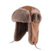 Leather Cap Men's and Women's Autumn and Winter Thickened Thermal Ear Protection Hat Outdoor Skiing Cycling Fleece Cold Hat