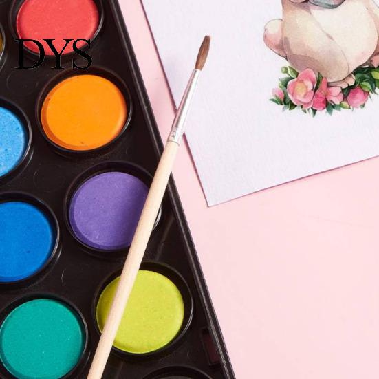 Watercolor Pigments Portable Paint Set, High Chromaticity Solid Kit, Creative Drawing Tools Dissolves In Water Paint, for Professional Illustrations