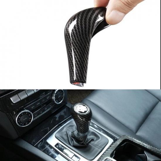 Gear Lever Shift Knob ABS Carbon Fiber Cover Fit for Mercedes C CLass W204