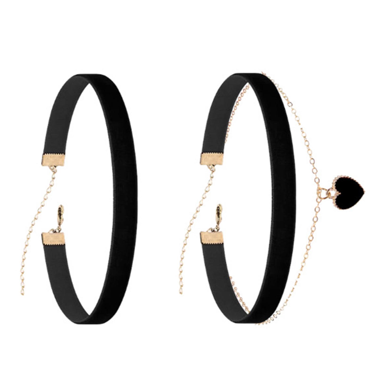 

Колье-чокер из мягкой ткани из двух частей, многослойный дизайн, гипоаллергенный аксессуар для повседневной носки 2