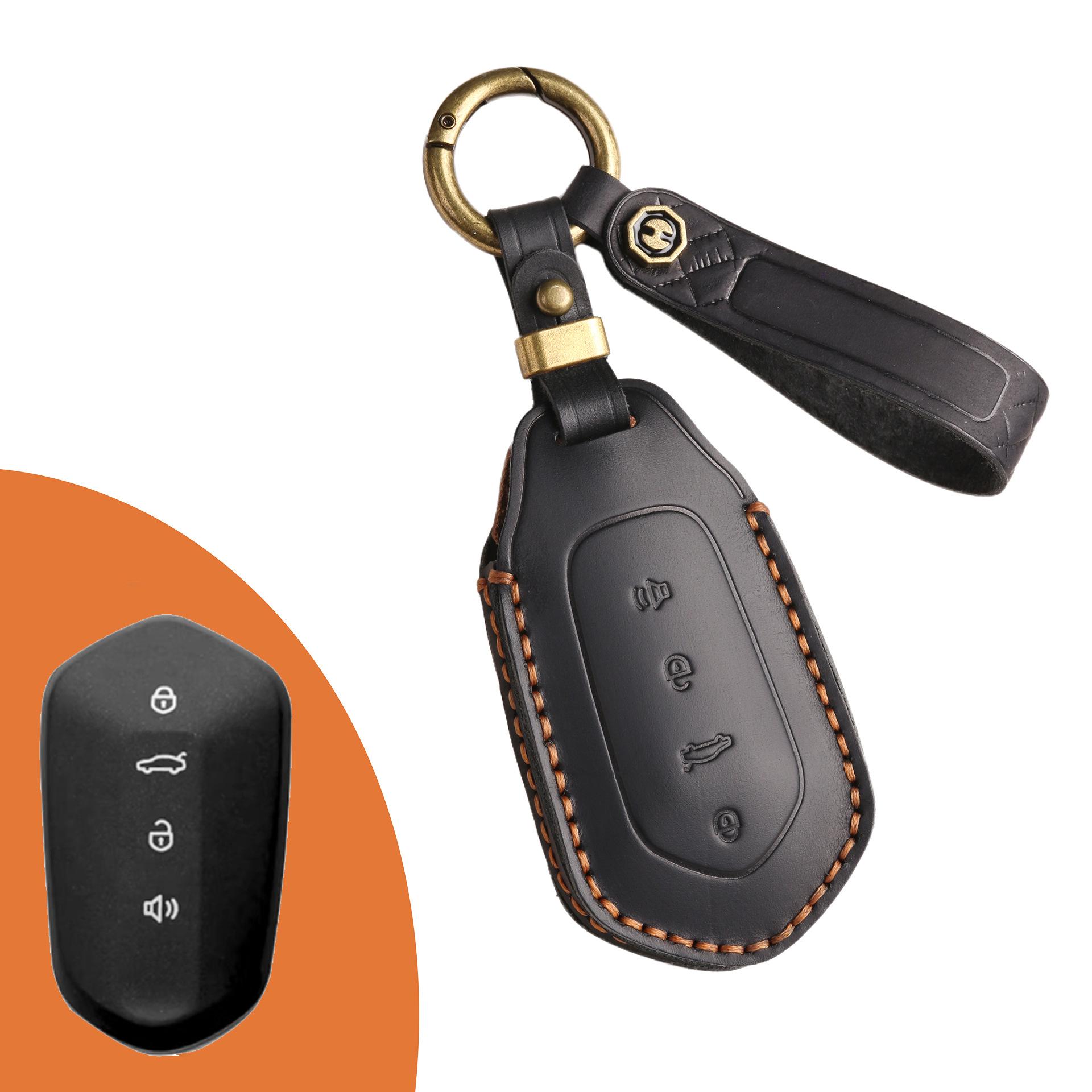 

Применимо к комплекту ключей Geely Ruilan 7 2023 Ruilan 7 специальная сумка для автомобиля высококлассный чехол модифицированная фурнитура пряжка чёрный