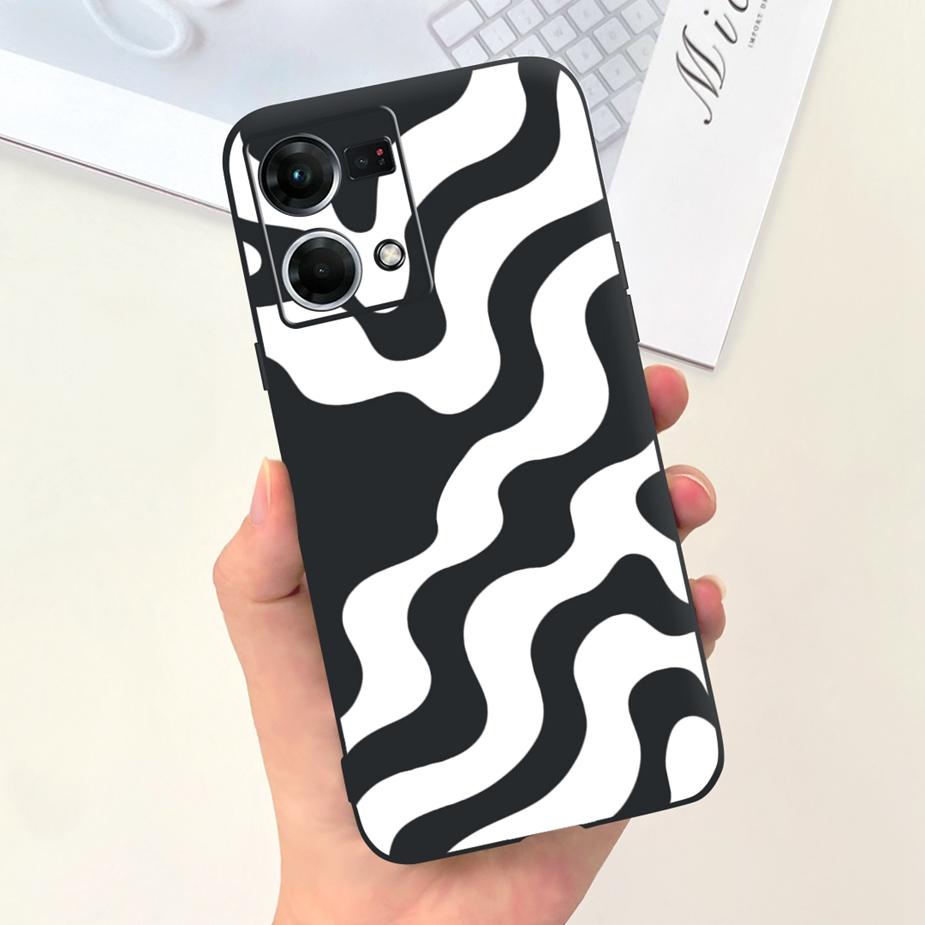 For Oppo Reno7 4G Case Oppo F21 Pro CPH2363 Stylish Candy Painted Cover Soft Silicone Phone Case For Oppo Reno 7 F21Pro 4G Shell