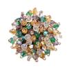 Cufflinks Polished Smooth Surface Collar Pins with Imitation Crystal Inlay Sparkling Shine Suits Tuxedos Shirt Accessories