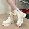 Women's Boots  Autumn/winter Fashion Round Toe Side Zipper Square Heel Design Casual Comfortable Short  Boots for Women