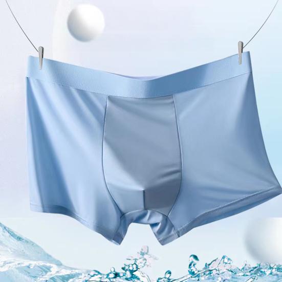 Pánské boxerky Elastický design se středním pasem Jednobarevné šortky Slipy U-vypouklé Tenké Měkké Kalhotky pro Každodenní Nošení