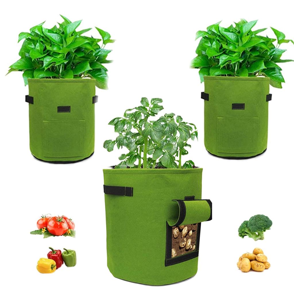 simpleSS 7 Gallon Fabric Pot Vegetable Planting Bag Felt Planter Fabric Pot Flower Pot Cloth Plant Cultivation 35cm X Diameter Plants Grow Healthily