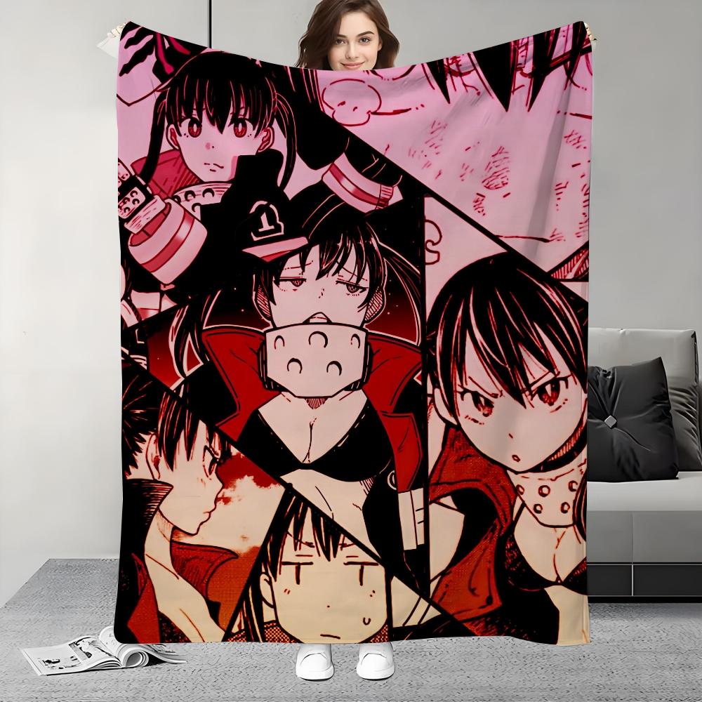 ANIME F-Fire COOL F-force Blanket Design Lightweight For Dorms, Naps, Living Room, Office,Sofa,All-Season