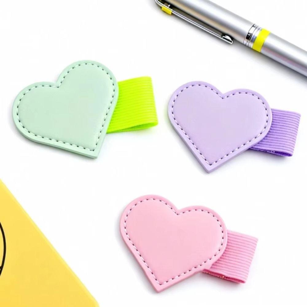 Portable Heart-Shaped Book Marks Cute Design Pagination Mark Stylish Book Page Clip  Journals Use
