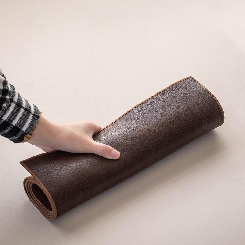 Waterproof leather tea party high-end tea set tablecloth tea tray mat zen new Chinese table flag tea ceremony spare parts