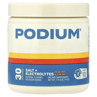 Podium Nutrition, Salt + Electrolytes, Peaches & Cream, 6.14 Oz (174 G)