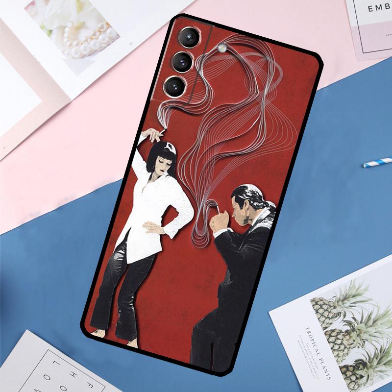 Pulp Fiction Movie Poster Case For Samsung Galaxy S24 Ultra S21 S22 S23 S25 Ultra S9 S10 Plus S20 FE S25 FE Back Cover