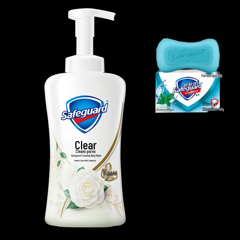 

Safeguard Camellia Body Wash & Peppermint Soap Set