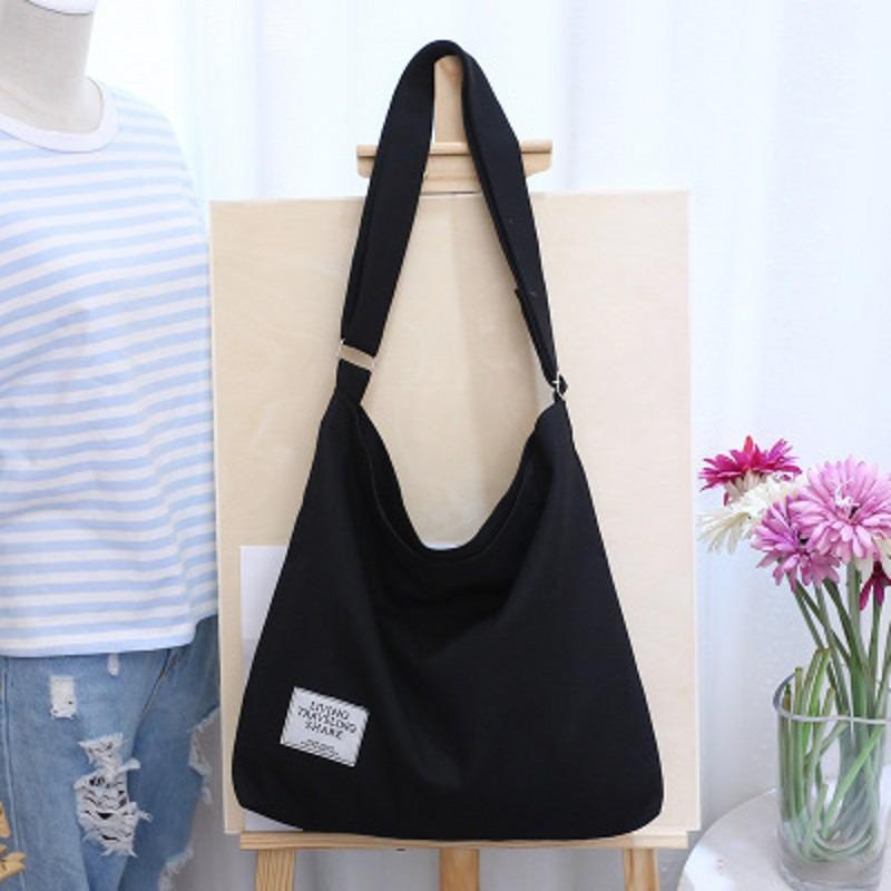 New Korean version simple women's shoulder bag canvas retro casual women's bag messenger bag large capacity canvas bag supply
