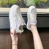 Mesh Versatile Little White Shoes Women's 2025 Summer and Autumn New Fashion Lace-up Comfortable Dad Shoes Breathable and Lightweight Casual Shoes