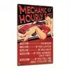1pc Vintage Metal Tin Sign, Mechanic Hourly Rate, Wall Art Decor For Home Farmhouse Man Cave Garage Tool Room, Father's Day Gift