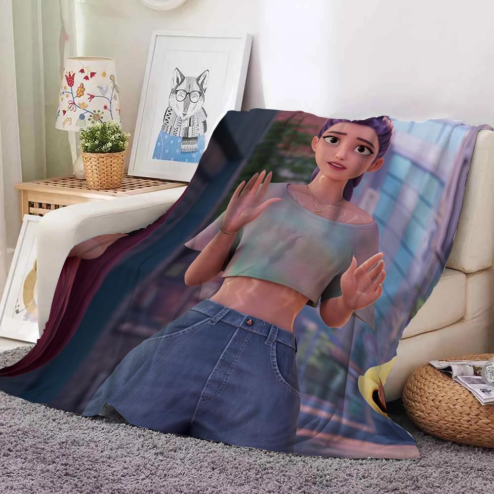 KPop Demon Hunters Blanket pattern set: Anime style, from mysterious characters to youthful images, warm and warm