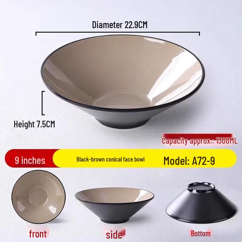 

Melamine Noodle & Rice Serving Bowls (10-Pack)