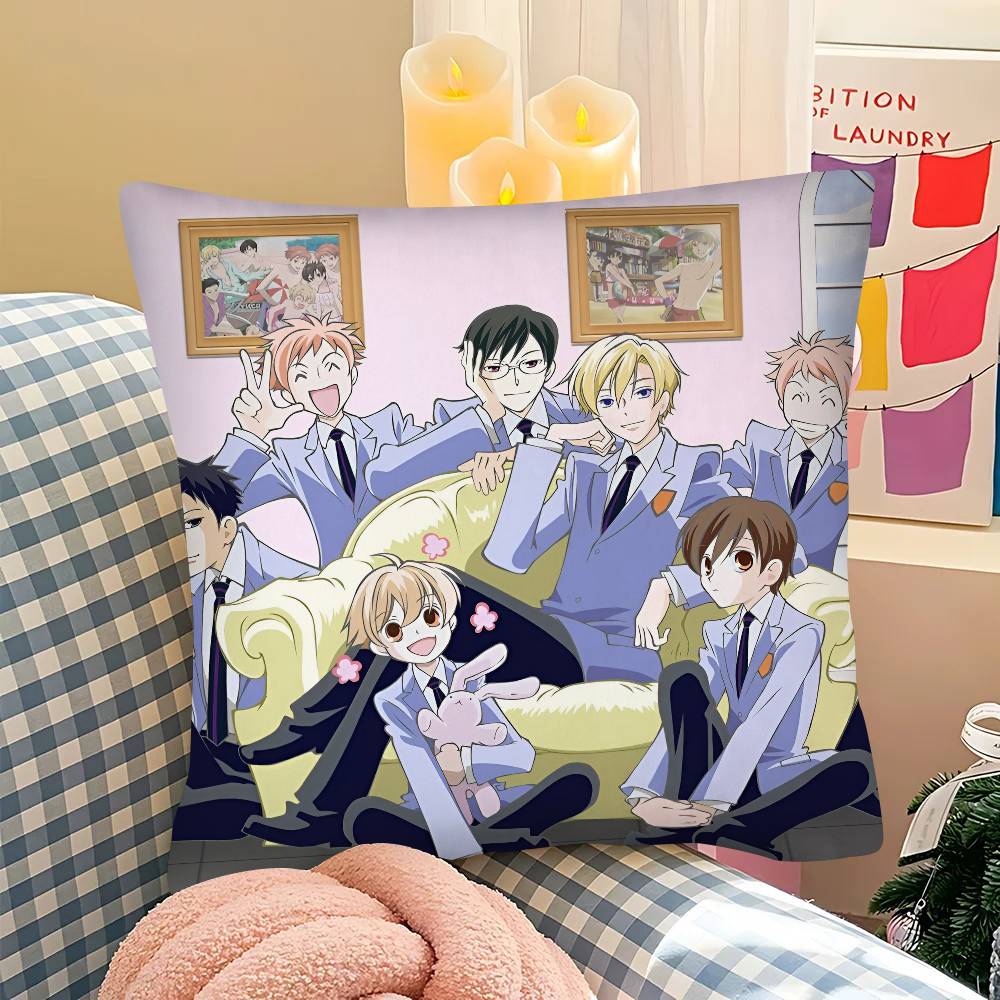 Pc Anime OOuran High School Host Club Pillow Case Fashion Square Pillowcase Bedroom Sofa Room Ins Decoration Leisure