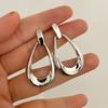 Fashion Stainless Steel Droplet Earrings for Women Vintage Exaggerated Geometric Dangle Drop Earring Party Wedding Jewelry Gifts