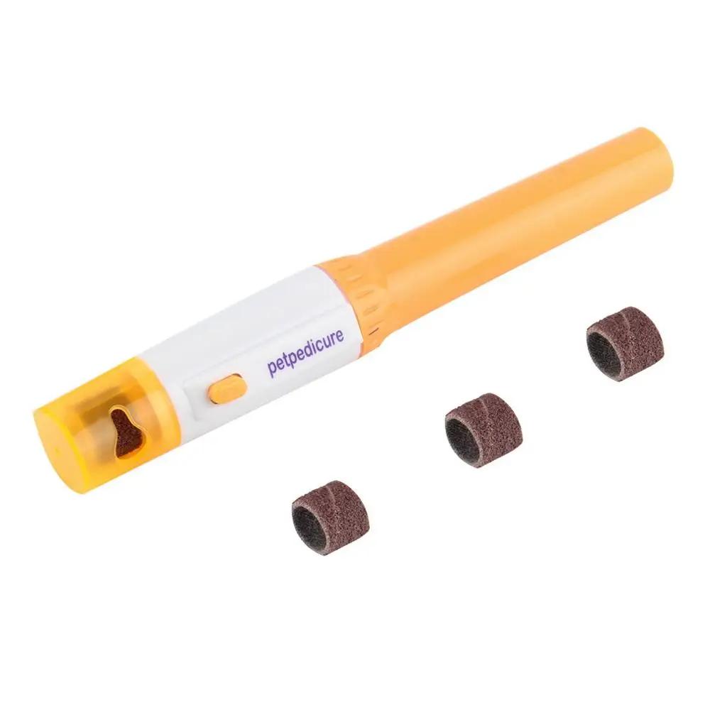 Профессиональные электрические когтерезы для собак, триммер-гриндер для когтей кошек, груминг для собак, ножницы 17.5cm x 2.3cm жёлтый