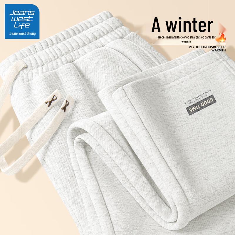 

JEANSWEST LIFE Men s 2025 Plush-Lined Straight-Leg Sweatpants XL (180)