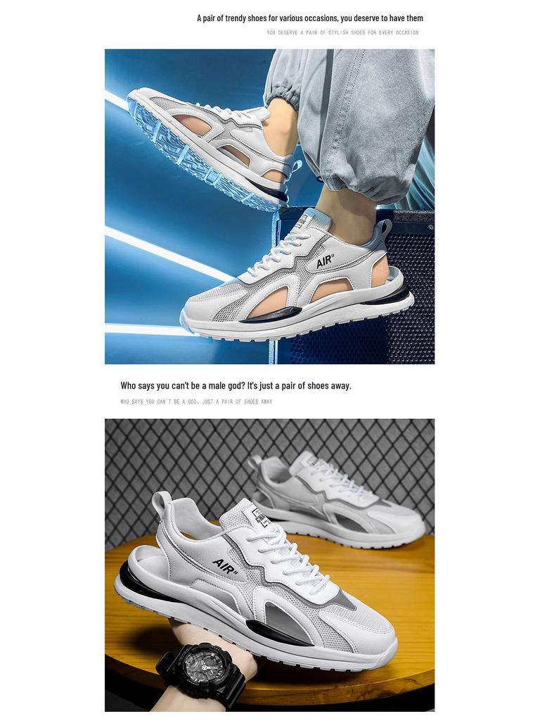 2025 Men's Breathable Summer Beach Sandals, Wear-Resistant Closed-Toe Sports Shoes for Teens