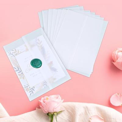 50Pcs Translucent Invitation Card Cover Enhance Your Invitations with Vellum Envelopes for Weddings And Special Occasions