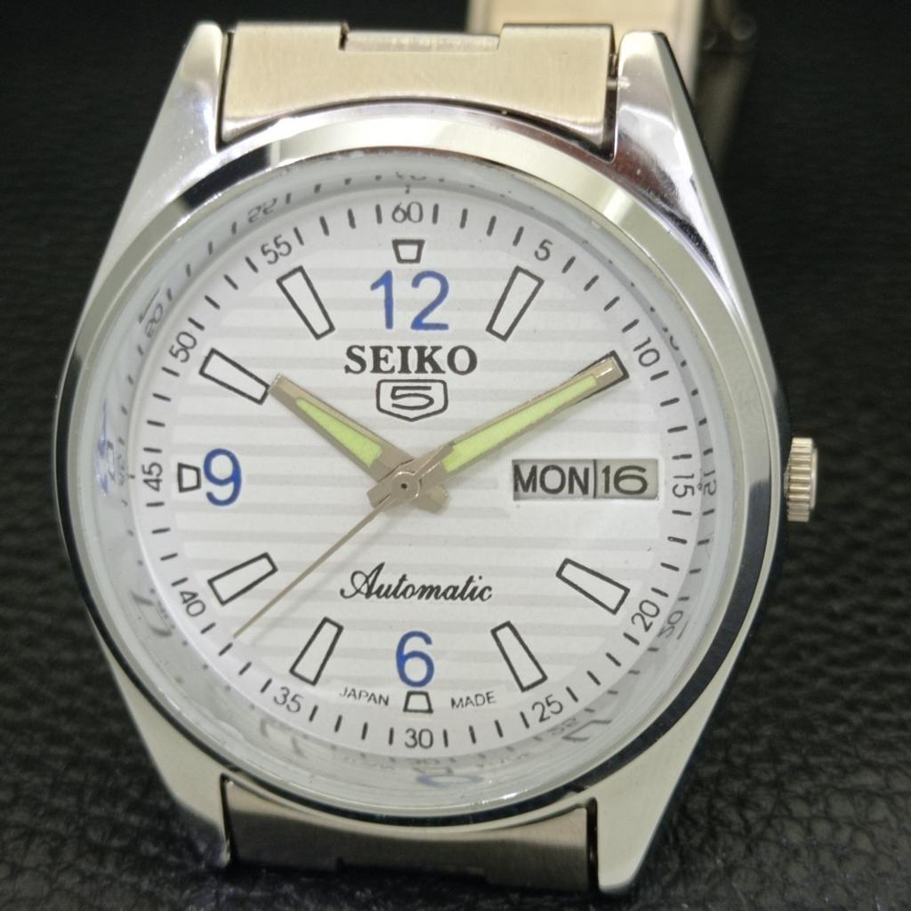 VINTAGE SEIKO 5 AUTOMATIC JAPAN MENS REFURBISHED WHITE DIAL WATCH A500179-2 R151a-a500179