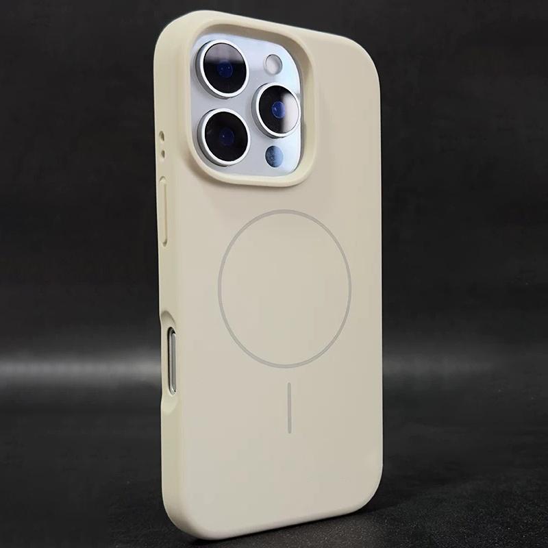 Silicone Matte Magnetic Case For iPhone 16 15 Plus 14 13 12 11 Pro Max For Magsafe Wireless Charging Soft Armor Cover