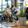 2D Flat Christmas Manger Scene Decoration The Holy Family of Jesus, Mary and Joseph with Donkey Acrylic Printed Tabletop Ornament   Home Office Church