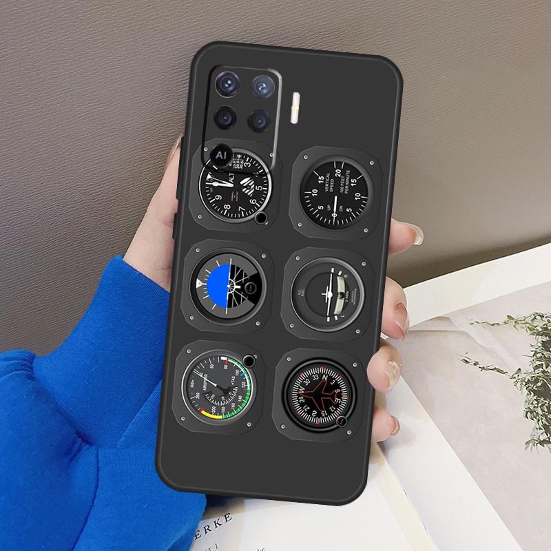 Aviation Aeroplane Pilot Cockpit For OPPO Find X3 X5 Pro A9 A5 A31 2020 A15 A16 A52 A72 A1K A83 A91 A54 A74 A94 A53S Case